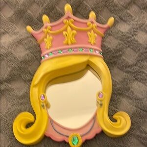 Princess Crown Mirror for Kids - Pink and Yellow Bombay Company Kids.